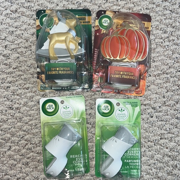Air Wick Bundle Limited Edition Pumpkins and Reindeer Scented Oil Warmers - New - Picture 2 of 16